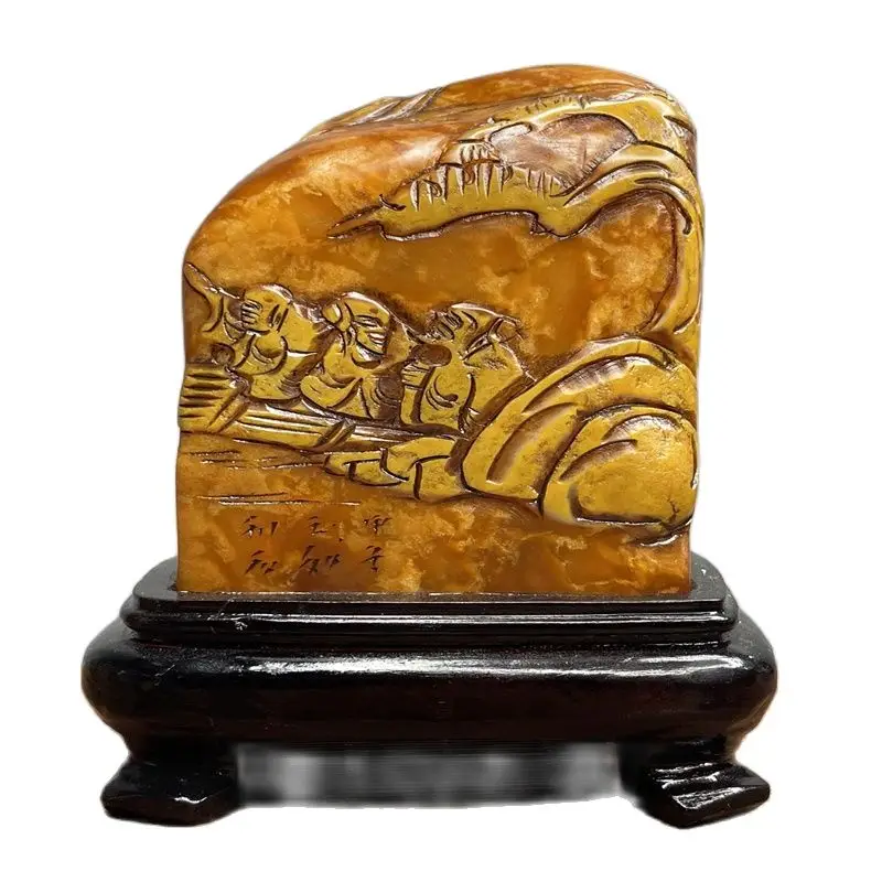 Classic Shoushan Stone Carving Landscape Character Story Seal Collection