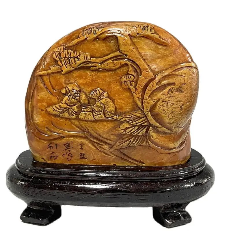 Classic Shoushan Stone Carving Landscape Character Story Seal Collection