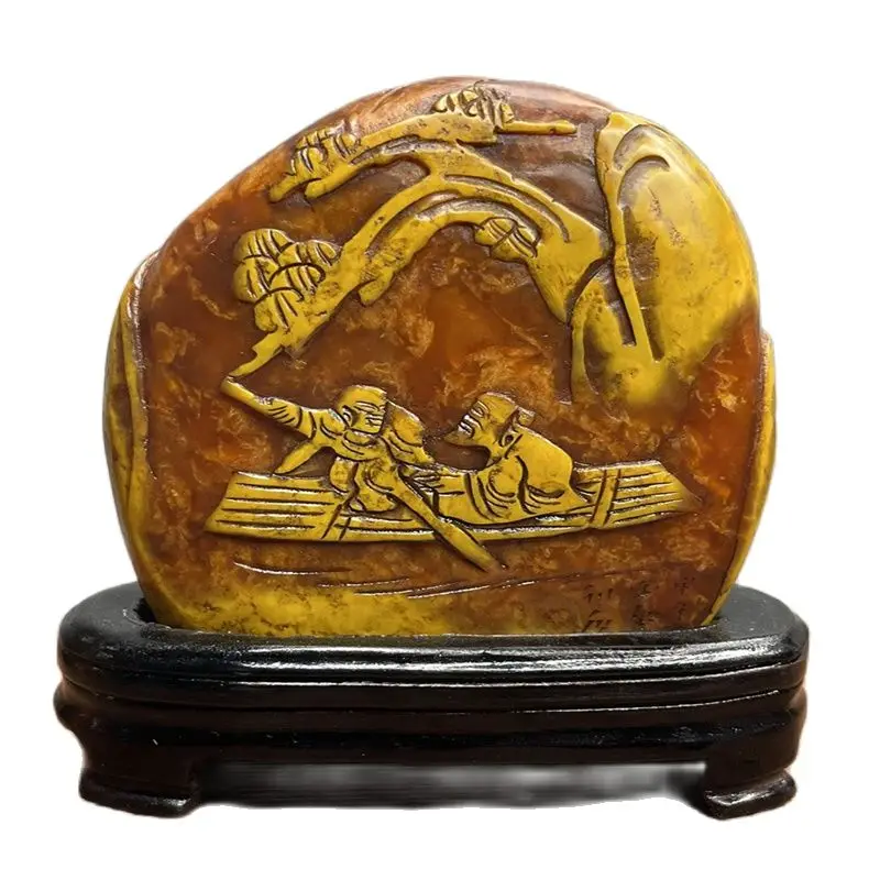 Classic Shoushan Stone Carving Landscape Character Story Seal Collection