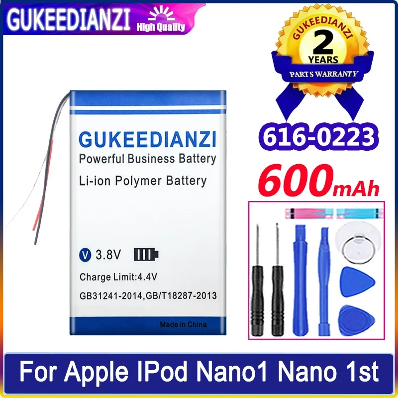 Gukeedianzi Batteria 616-0223 616-0224 600Mah Per Apple Ipod Nano1 Nano 1A Generazione 1 Gen A1137 4Gb 2Gb 1Gb