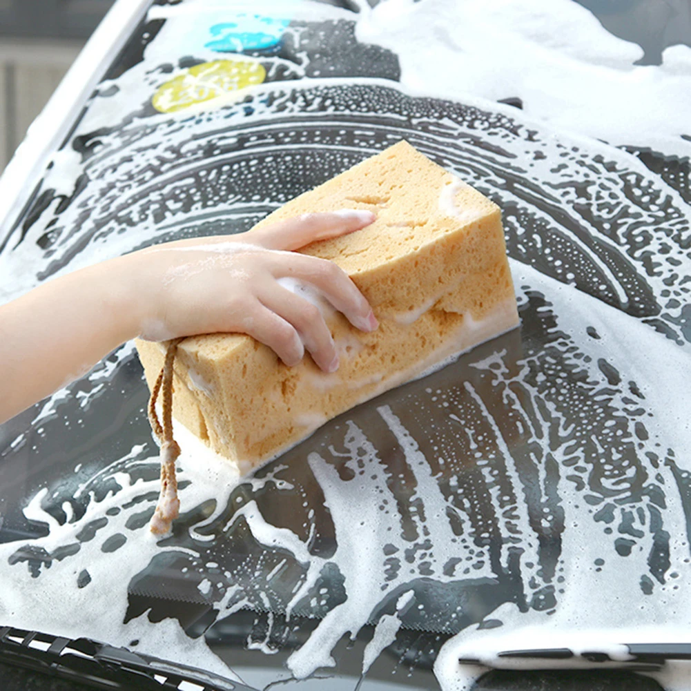 1 Pcscar Wash Foam Addensato Corallo A Nido D'Ape Assorbente Decontaminazione Pulizia Autolavaggio Spugna Wipe Car Beauty Ceretta Durevole