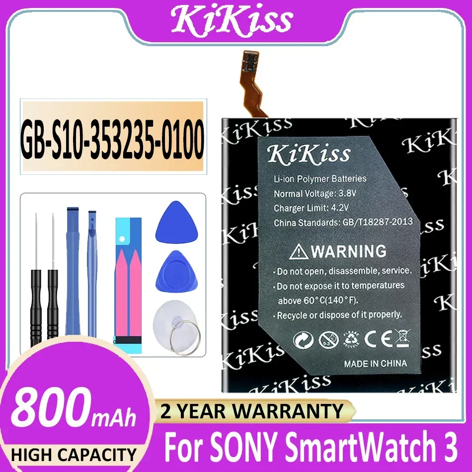 Batteria 800Mah Kikiss Gb-S10-353235-0100 Per Sony Smartwatch 3 Sw3 Sw 3 Swr50 3Sas Gb-S10
