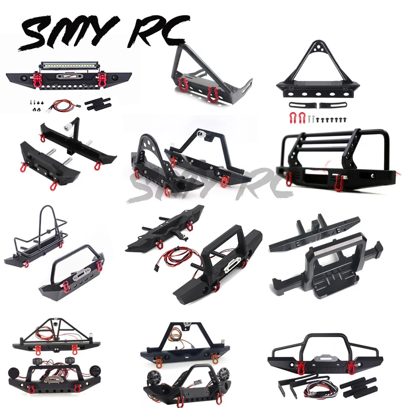 Paraurti Anteriore In Metallo Per 1/10 Scx10 90046 Trx4 Axial Scx10 Iii Ax103007