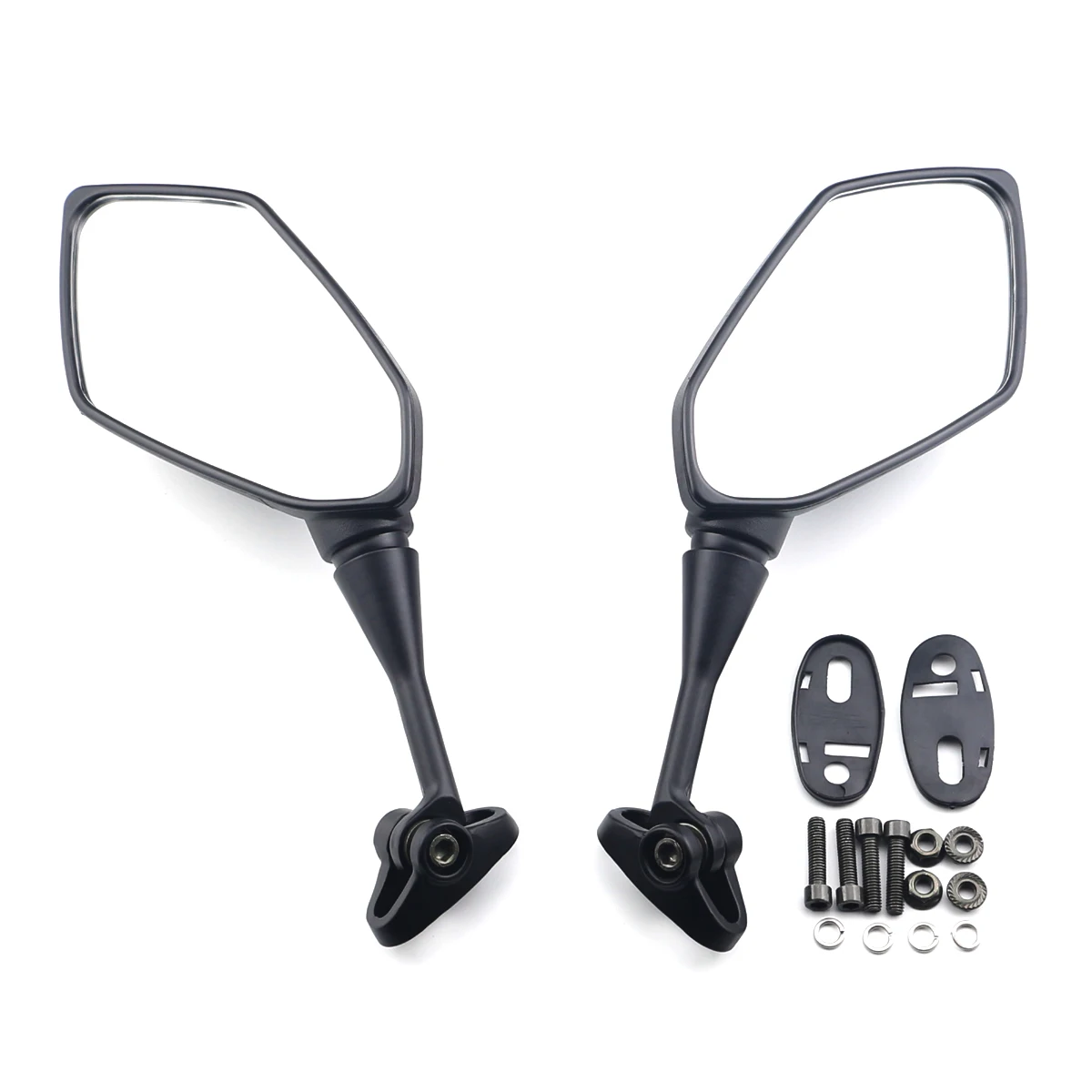 Specchietti Retrovisori Moto Per Kawasaki Ninja 250R Ex250 2008-2012 /Ninja 650R Er6F 2006-2019 Nero