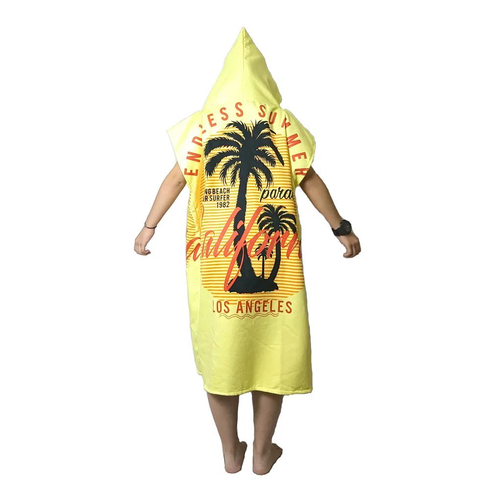 Palme Tropicali Ananas Surf Los Angeles Poncho Con Cappuccio Asciugamano Beach Change Robe Adult Kid Sauna Spa Swim Drop Shipping