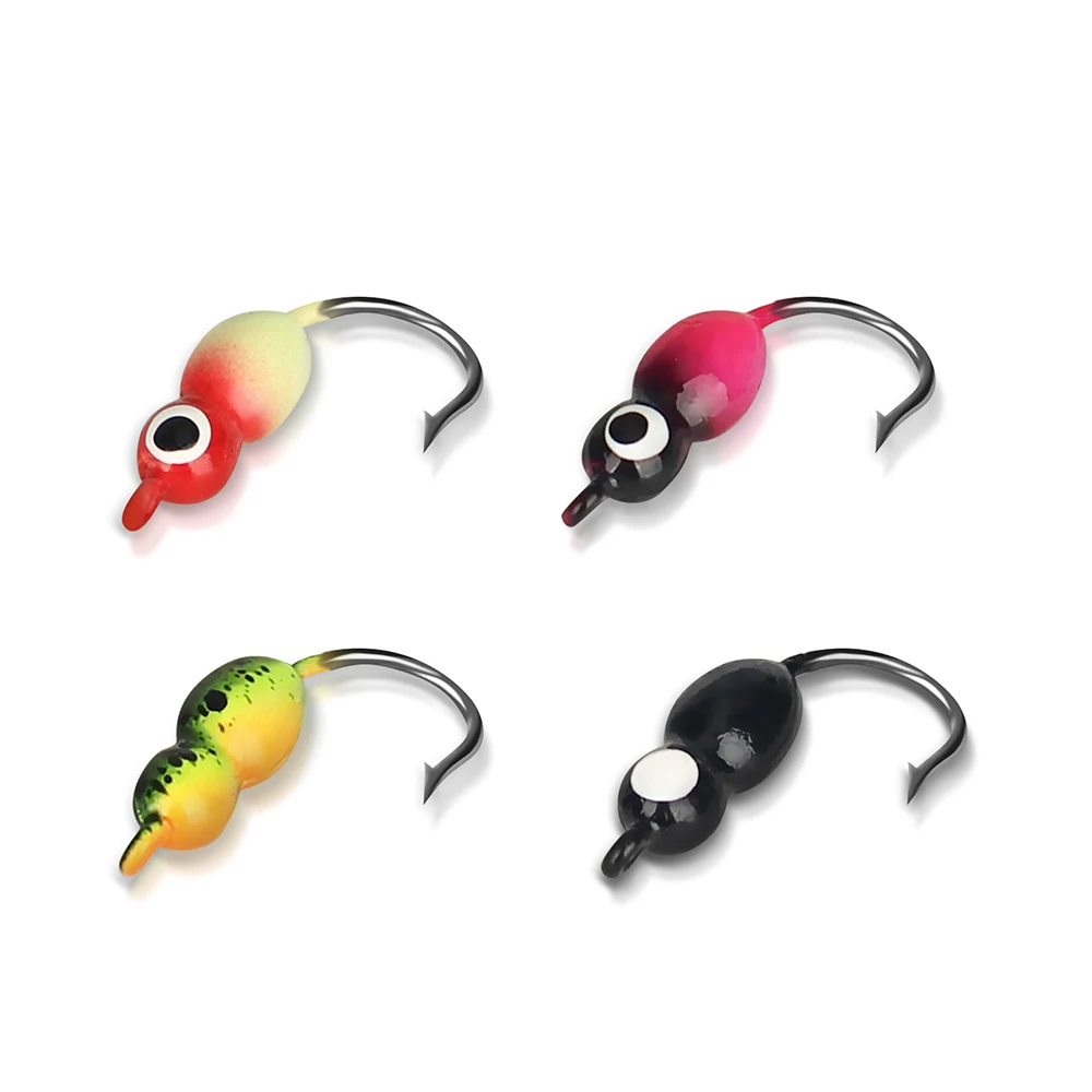 4 Pz/Lotto Ice Jig Lure Kit Winter River Fishing Bait 2.5Cm 2.3G Ice Jig Tackle Pike Tilapia Fishing Lure