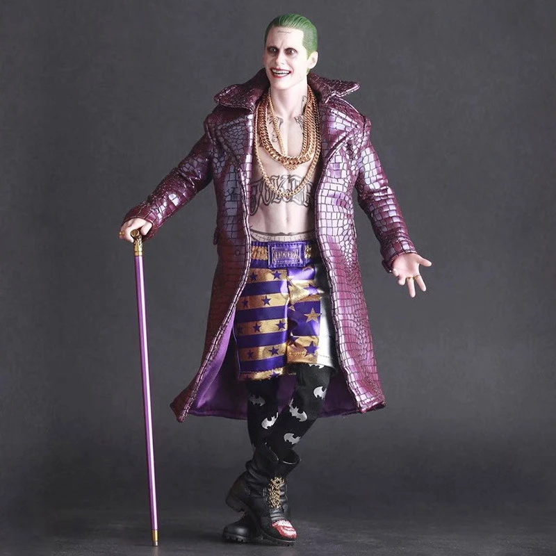 Hot Dc World Batman Movie Real Clothes Joker Character Handpiece Pvc Sculpture Series 30Cm Model Toys Gifts Herocross