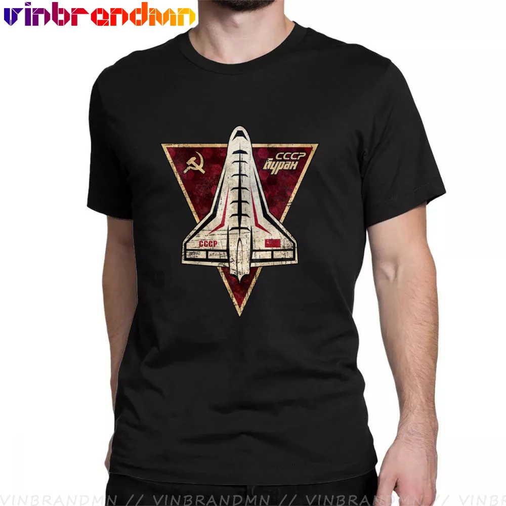 T-Shirt Cccp Buran Space Travel Cccp Classic Space Shuttle Emblem T-Shirt Manica Corta Top In Cotone Russia Cccp Hombre Camisetas