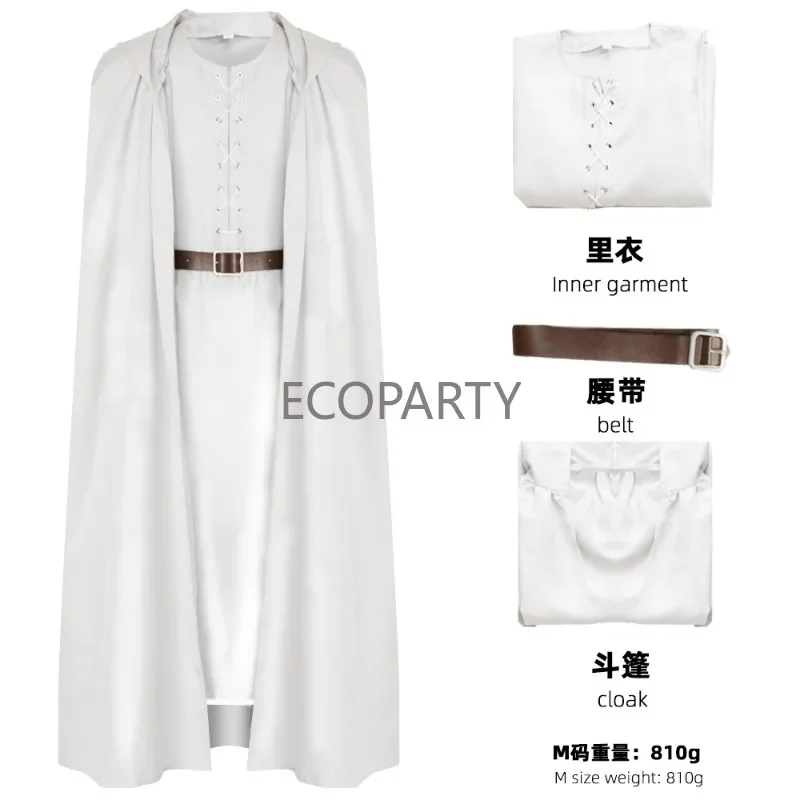 2023 Autunno Nuovo Hobbit Signore Degli Anelli Cos Costume Signore Degli Anelli Bianco Gandalf Cosplay Halloween Stage Performance Costume
