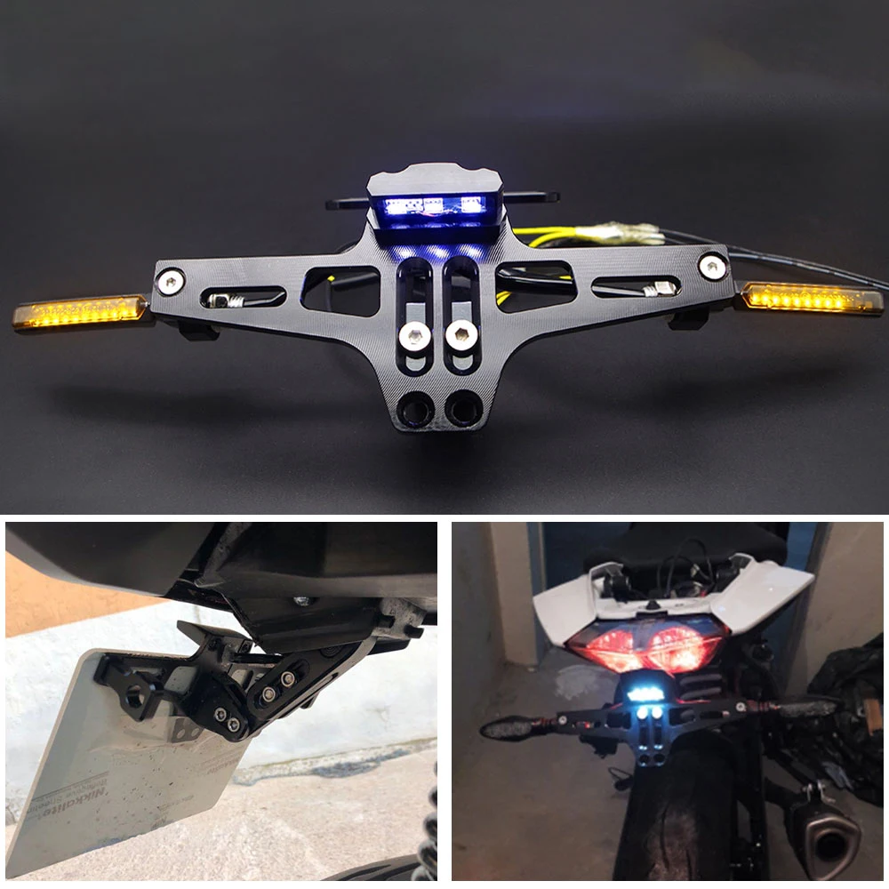 Universal Motorcycle Adjustable License Plate Frame Number Plate Holder For Yamaha Vmax 1200 Bmw Gs Bmw S1000Rr Honda Vtx 1800