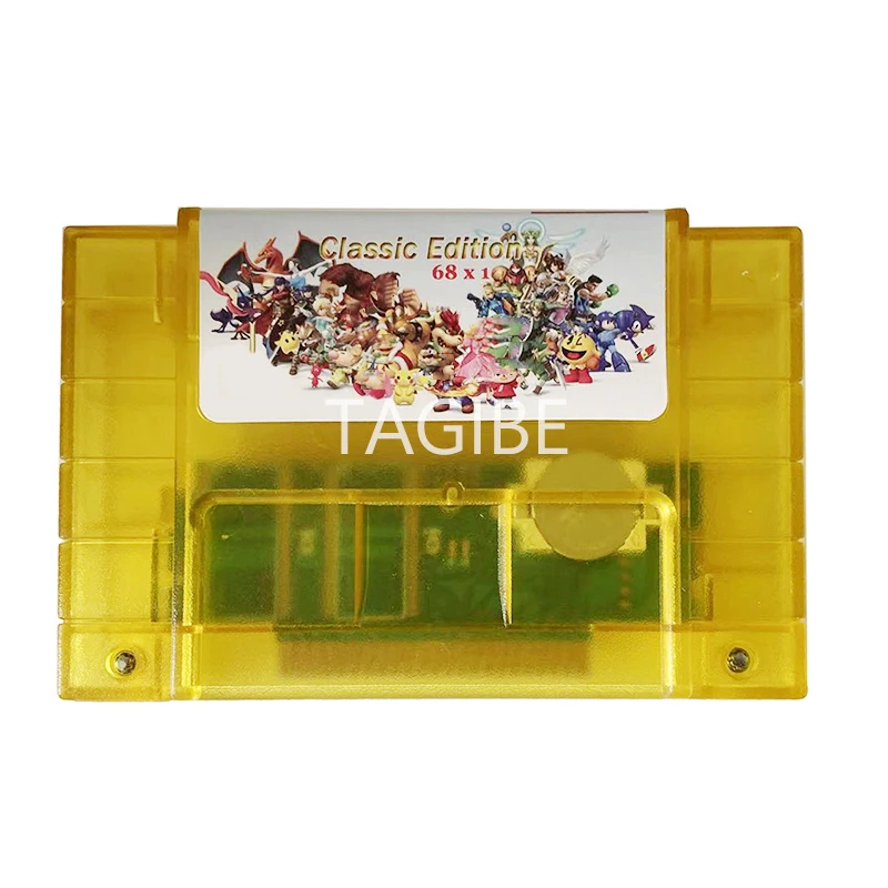 Cartuccia Di Risparmio Batteria Super 68 In 1 Per La Versione Ntsc Della Console Per Videogiochi Snes