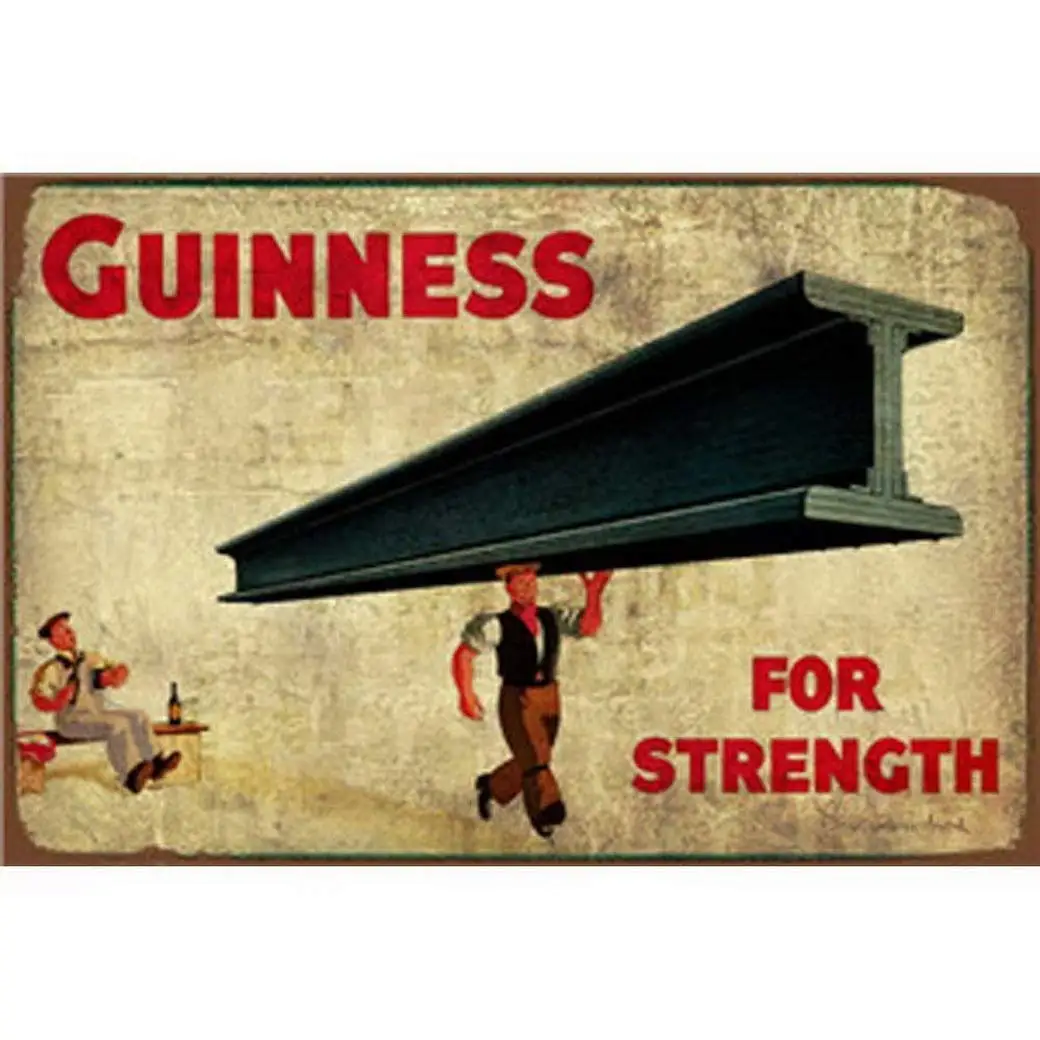 Keviewly Guinness For Strength Tin Sign Vintage Wall Poster Retro Iron Painting Lamiera Targa In Metallo Per Bar Cafe Garage Home Gift