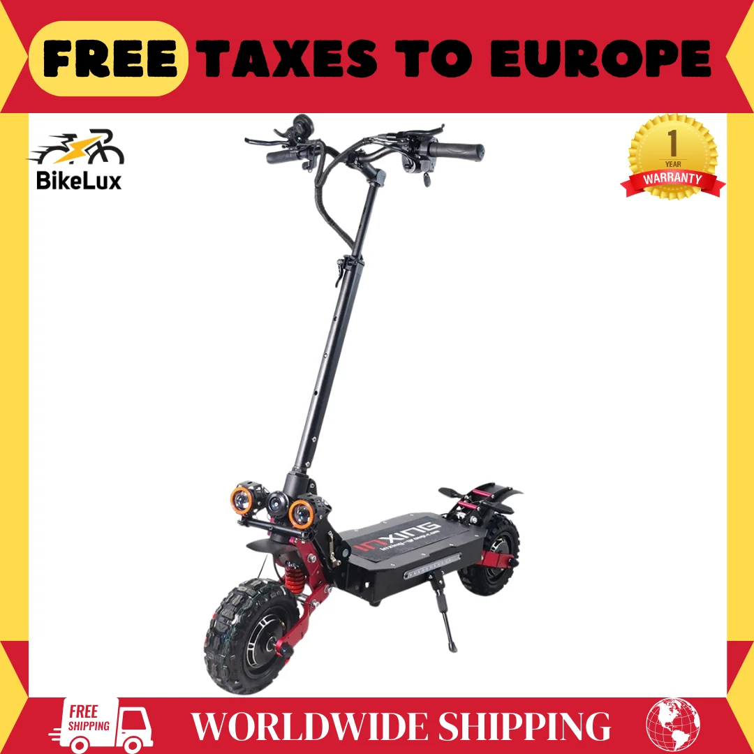 Eu 5600W Scooter Elettrico A Doppio Motore Velocità Massima 85 Km/H Escooter 11 Pollici 60 V38.4Ah Max Mileage100Km Scooter Elettrico Pieghevole Con