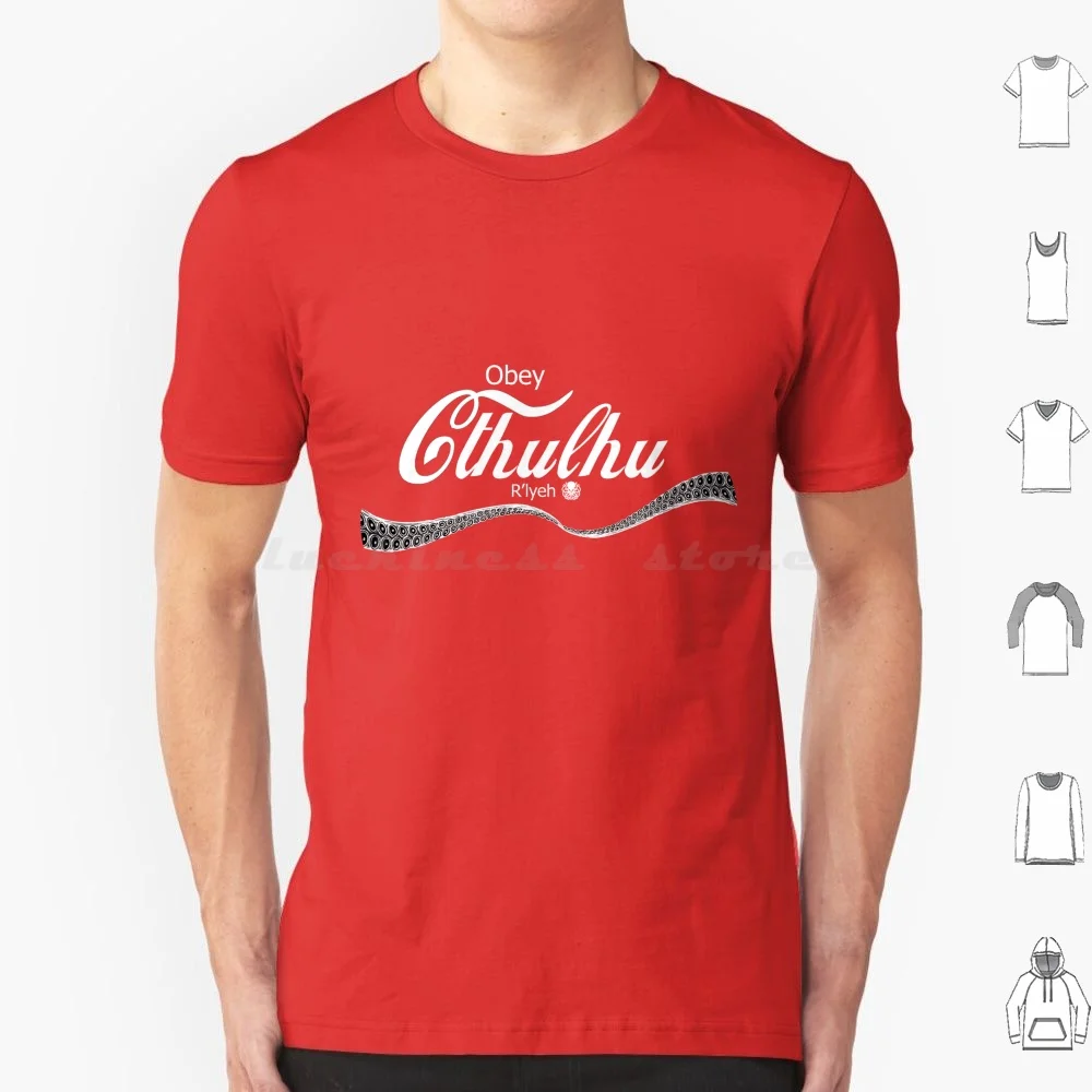 Drink & Amp ; Cthulhu T Shirt Big Size 100% Cotone Coca Cola Soda Drink Cola Diet Coke Can Funny Pop Cherry Cola Coca Cola