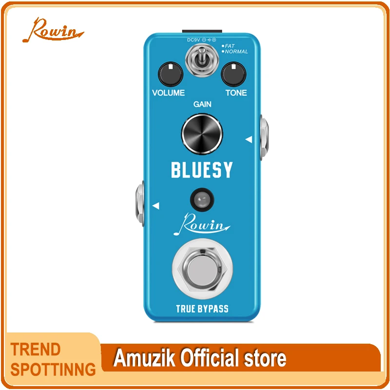 Rowin Bluesy Distortion Sweet And Wild Blues Breaker Marshall Guitar Tone Chitarre Pedal Wide Range Risposta In Frequenza Mini Size