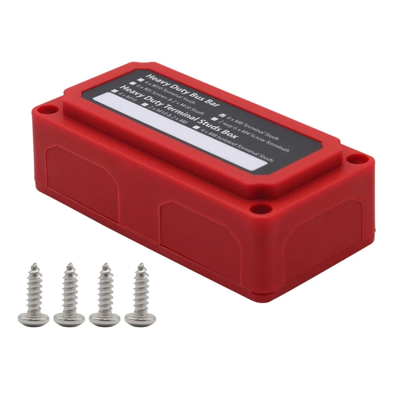 Bus Bar Box Board Heavy Duty Busbar Module 300A Dc 48V High Current Black Red Shell Power Distribution Block Busbar Box