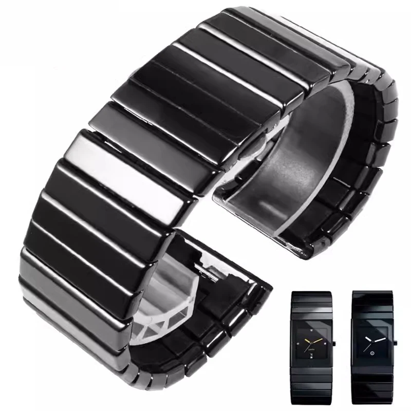 Sostituzione Del Cinturino Dell'Orologio In Ceramica Di Alta Qualità Per La Serie Rado Diamaster Catena Dell'Orologio Nera Da Uomo 27Mm 35Mm Accessori
