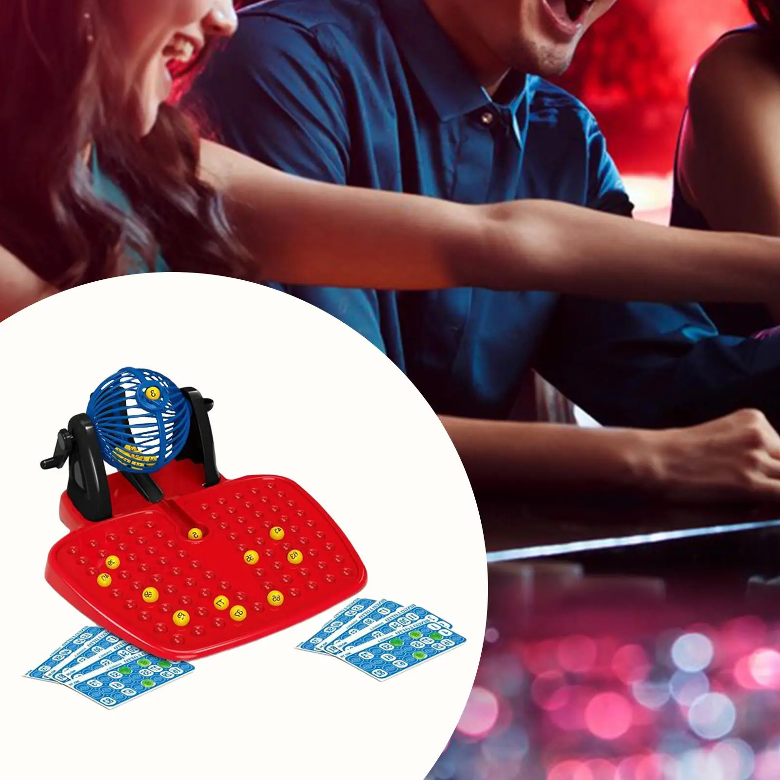 Family Bingo Lotto Game Classic Lucky Ball Machine Per Bar Festival Holiday