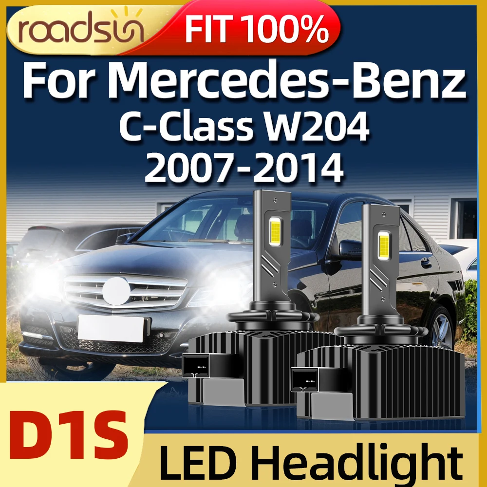 2Pcs Car Light D1S Led Headlight 6000K High Low Beam Adatto Per Mercedes-Benz Classe C W204 2007 2008 2009 2010 2011 2012 2013 2014