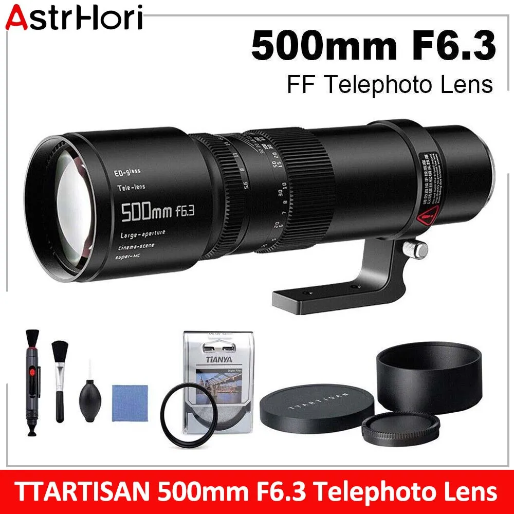 Ttartisan 500Mm F6.3 Full Frame Focale Manuale Super Teleobiettivo Per Sony E Nikon Z F Leica Canon Rf Canon Ef-M Gfx Fuji Fx Mou