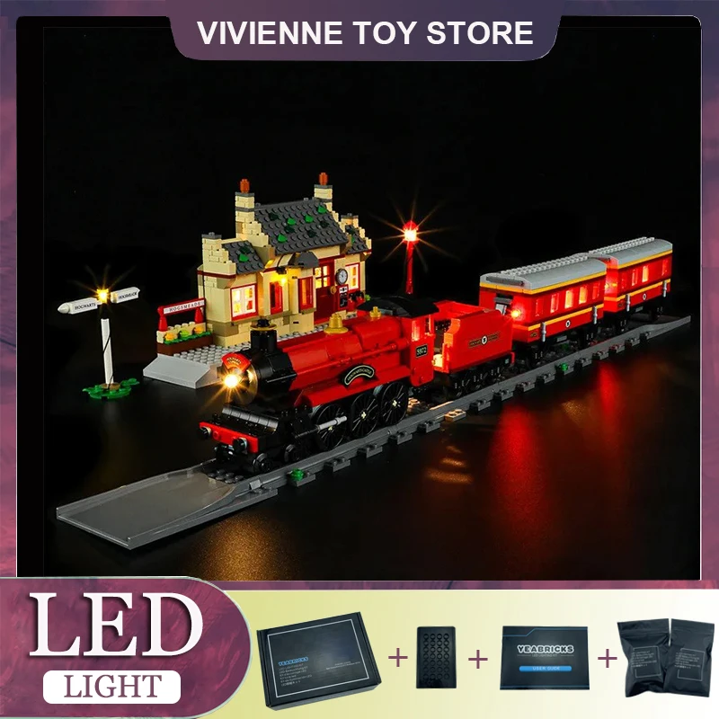 Kit Luce Led Per Lego 76423 Harry Potter Hogwarts Express & Hogsmeade Stazioni Building Blocks Mattoni Giocattolo (Solo Luce A Led)