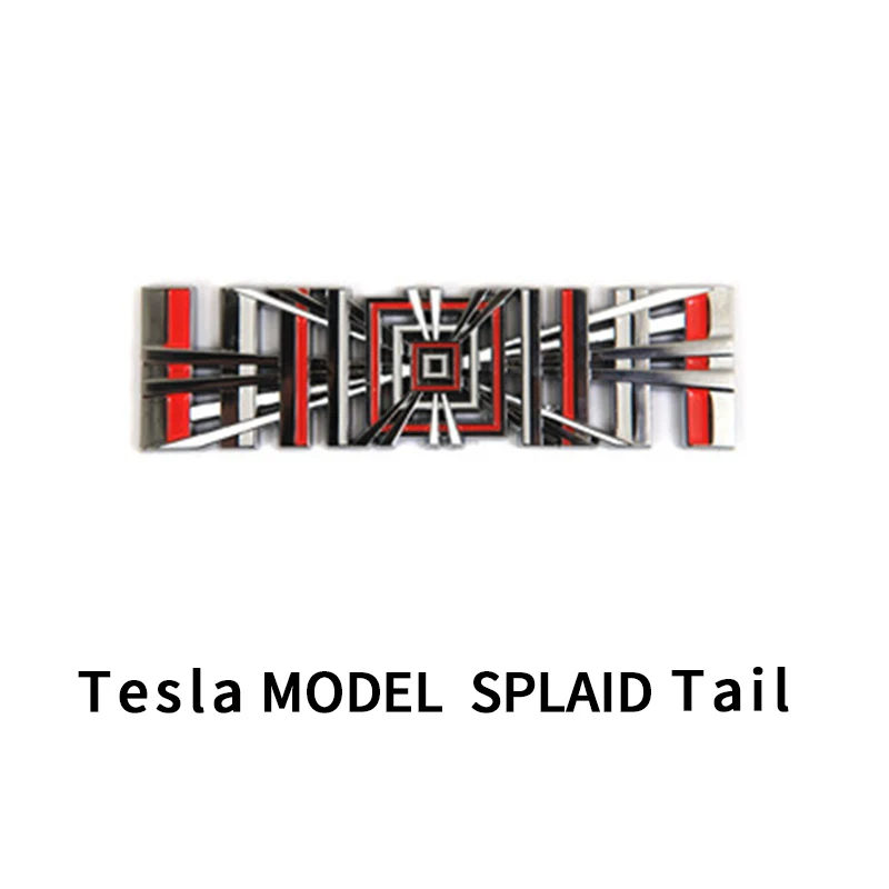 Automobile Sticker All'Ingrosso Car Tail Tag Car Logo Grid Car Tail Tag Car Car Sticker Per Tesla Model S Plaid Spedizione Gratuita