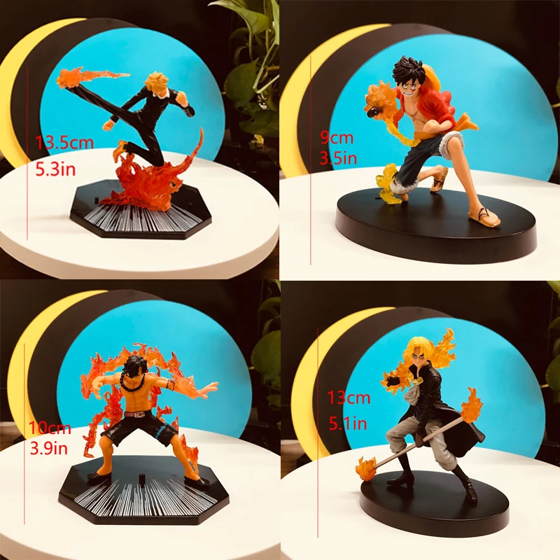 Anime One Piece Monkey D. Rufy Figures Portgas * D * Ace Action Figures Modello In Pvc Anime Figures Collection Doll Kids Toys Boy