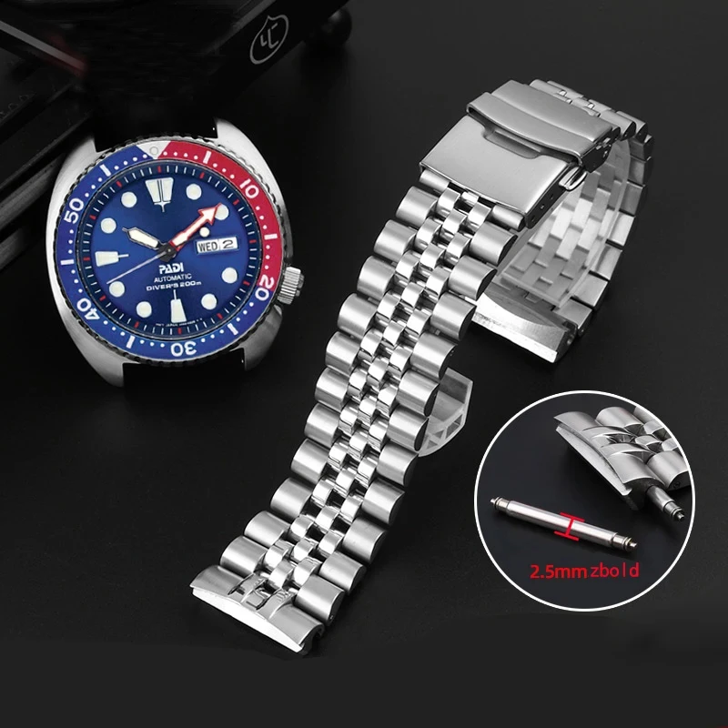 Per Seiko Abalone Serie Tartarughe Prospezione Srpa21 Srp777 Srpc25 Srp773 Srp775 Srp779 Cinturino Dell'Orologio Cinturino In Acciaio Solido 22Mm