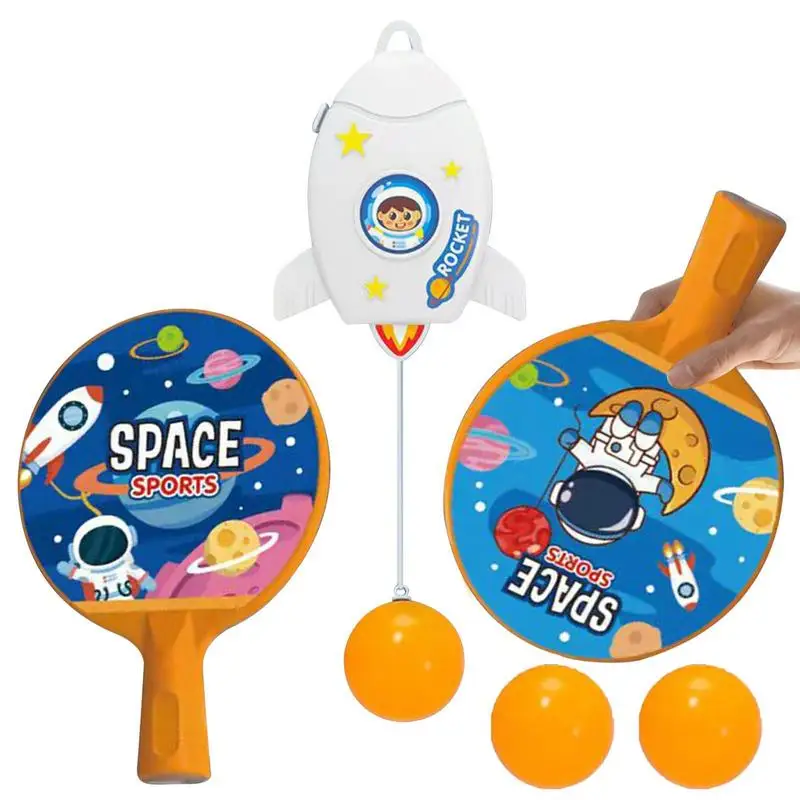 Ping Pong Training Toy Cute Astronaut Bambini Pingpong Self Training Toy Sospeso Ping Pong Exerciser Per Hand-Eye