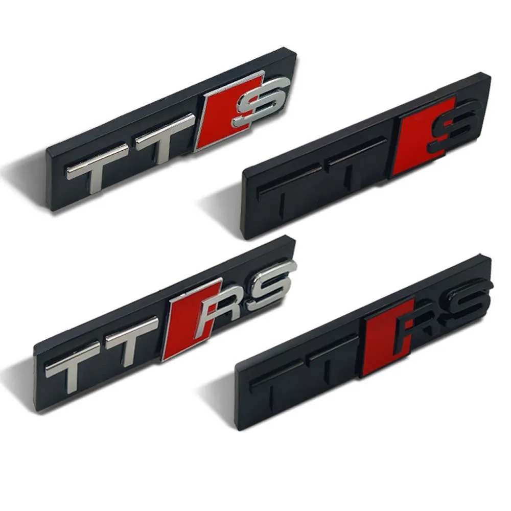 Per Audi Ttrs Tts Emblem Car Sticker Logo Griglia Anteriore Posteriore Tronco Badge Sticker Emblem Auto Nuovo