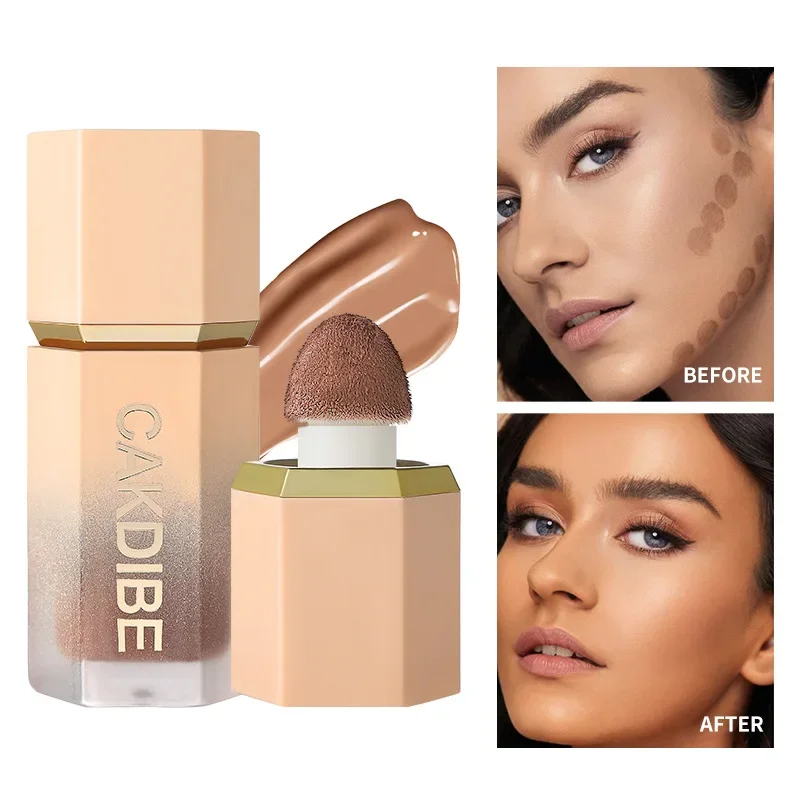 Waterproof Face Liquid Contour Concealer Bronzer Sponge Stick Natural Foundation Matte Long Lasting Highlighter Beauty Cosmetics