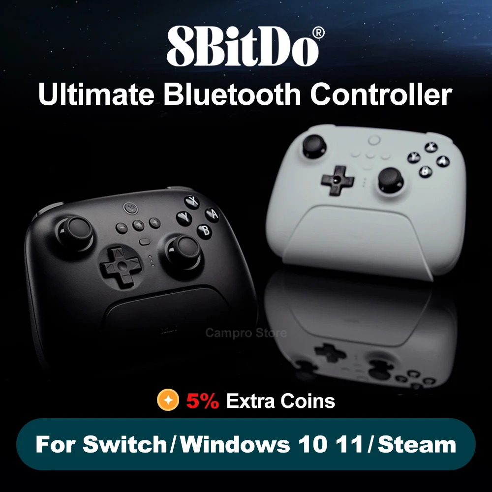 8Bitdo Ultimate Bluetooth Nintendo Switch Pc Steam Deck Controller Wireless Gamepad Auto Ricondizionato Con Dock Di Ricarica