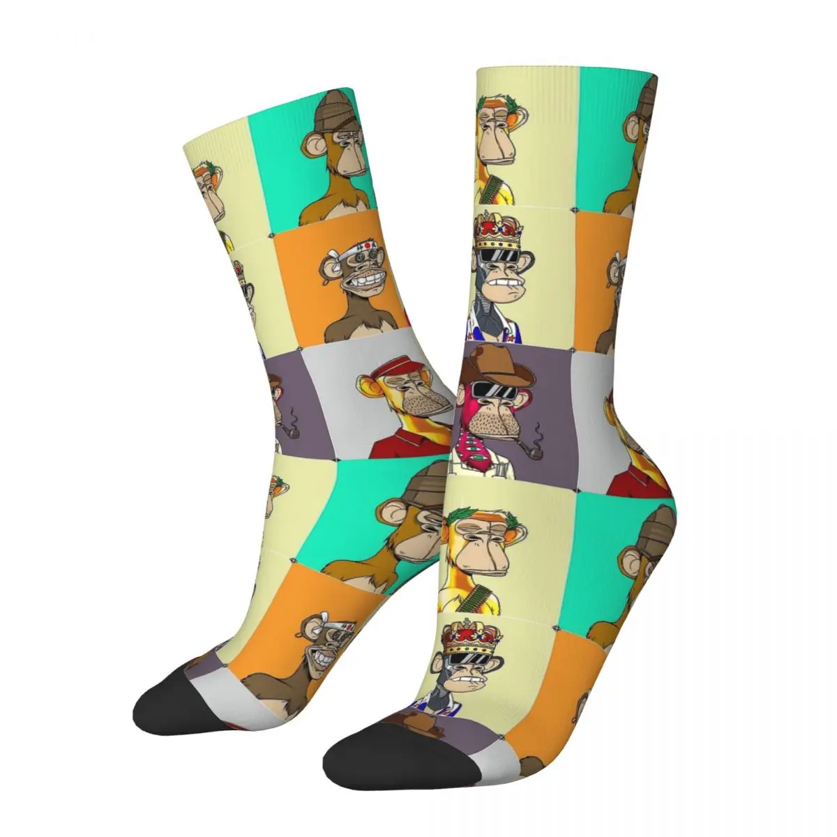 Hanned Apes Nft Bitcoin Socks Travel 3D Print Boy Girls Calzino A Metà Polpaccio