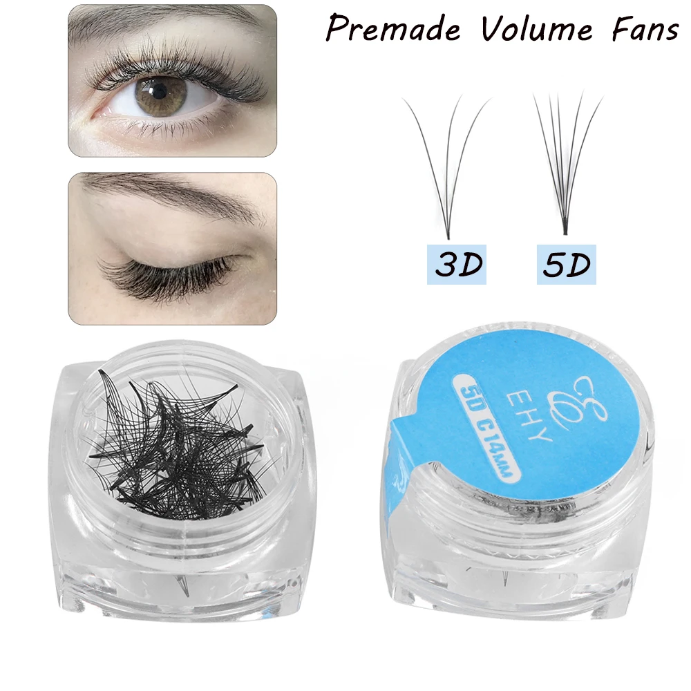 Russo Volume Vaso Con 80 Ventole 3D-6D Estensione Del Ciglio Del Visone Lash Premade Ventole Naturale Lunga Semi-Permanganato Ciglia Finte Trucco Hot