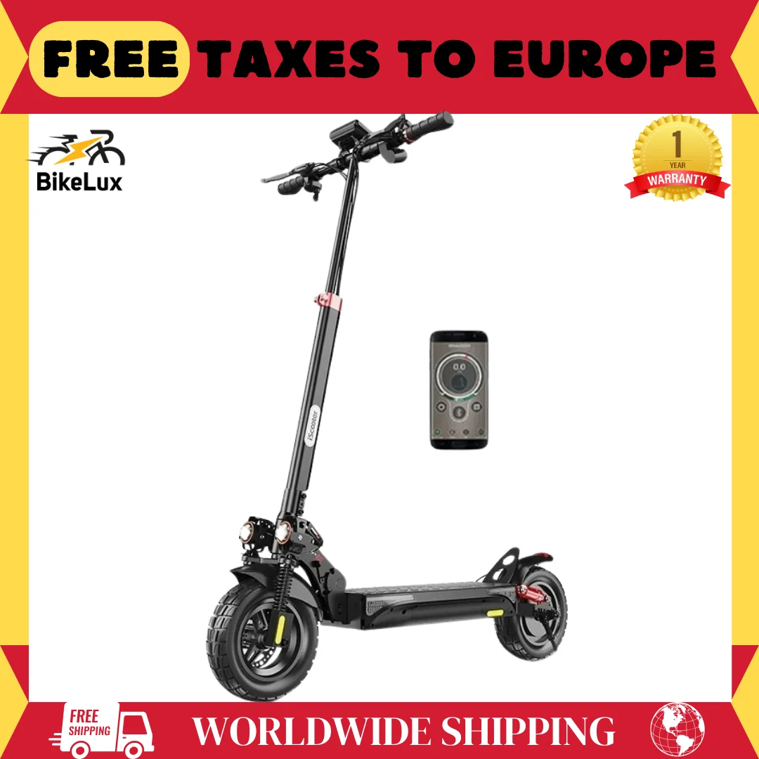 Iscooter Ix4 Scooter Elettrico Adulti 10 Pollici Antiscivolo Fuoristrada Pneumatico Kick Scooter 15Ah 800W Velocità Massima 45Km/H Scooter