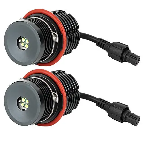 A1 2 Pezzi Automotive Angel Eye Led Halo Bulb Marker Lamp, Adatto Per 1 5 6 7 Series X3 X5
