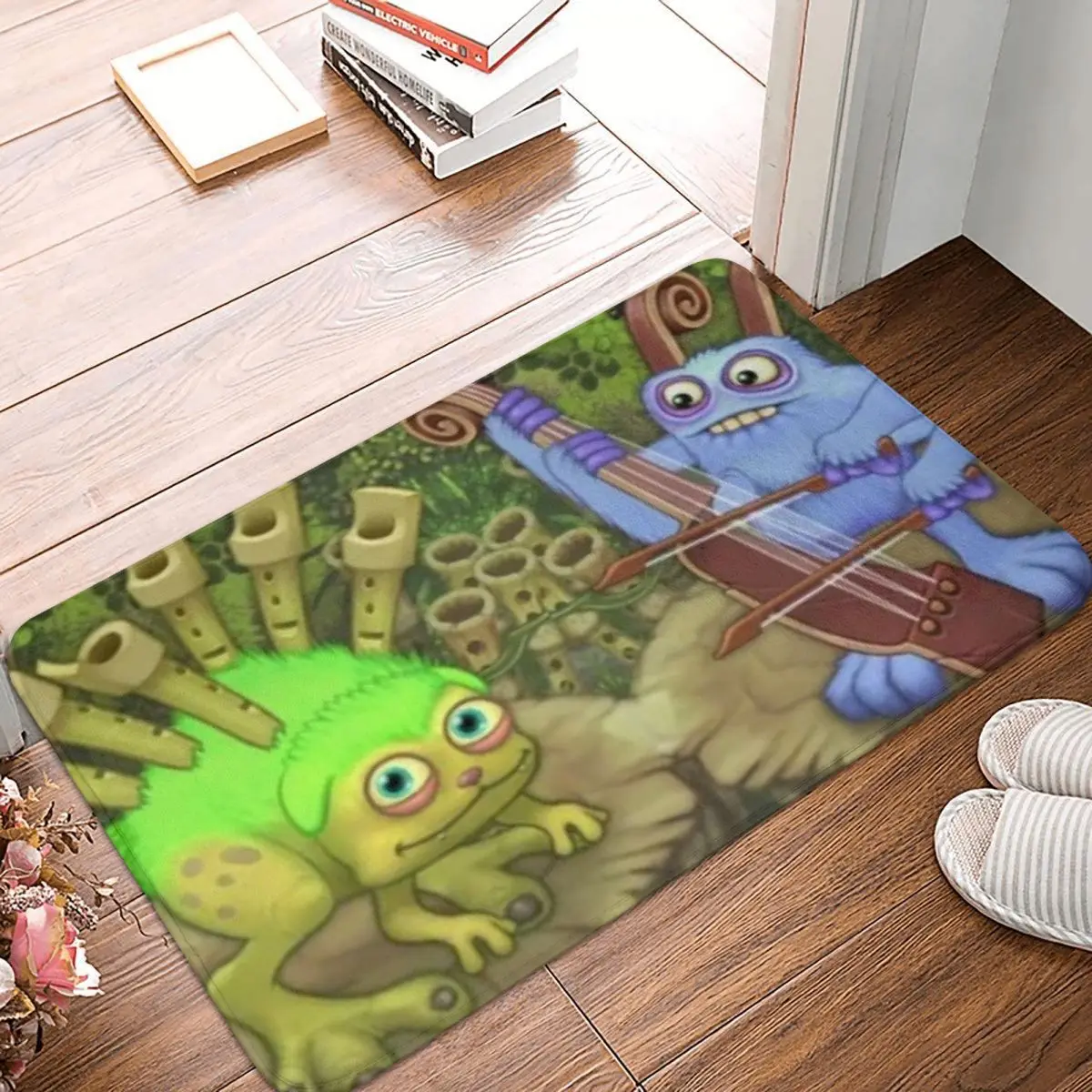 My Singing Monster Bedroom Mat Play The Guitar Zerbino Tappeto Di Flanella Tappeto Per Porta D'Ingresso Decorazioni Per La Casa