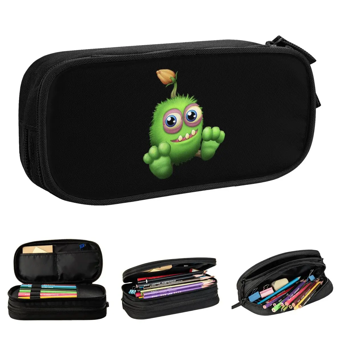 My Singing Monsters Cute Baby Pencil Cases Cartoon Pen Box Pencil Bags Girls Boys Big Capacity Student School Pencilcases Con Cerniera