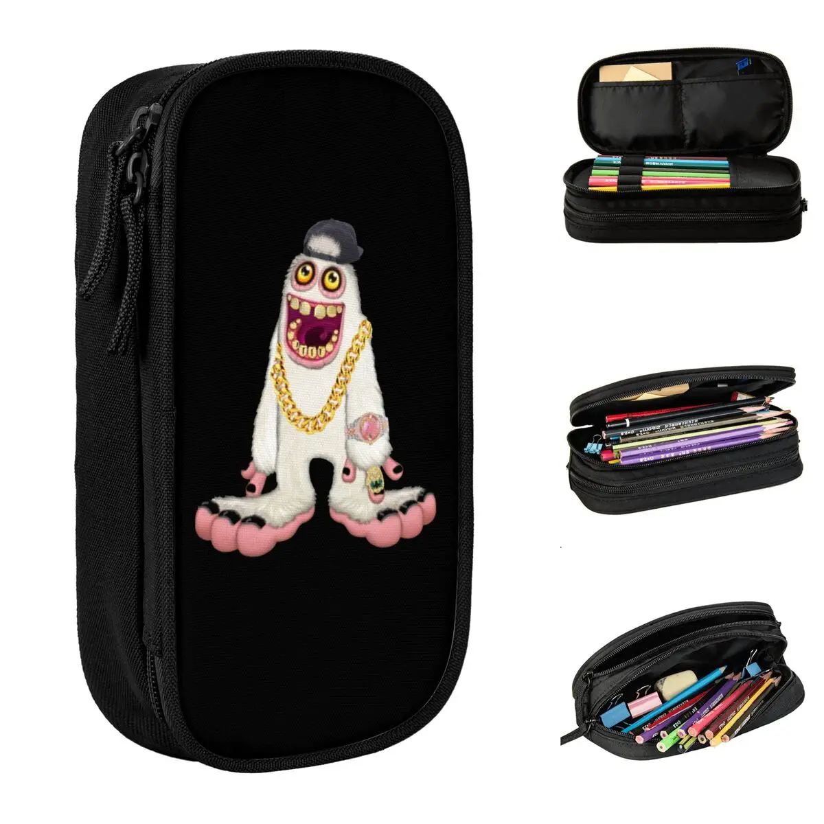 My Singing Monsters Pencil Cases Thing Life Cartoon Pen Box Bag Girls Boys Big Capacity School Supplies Cosmetic Pencil Box