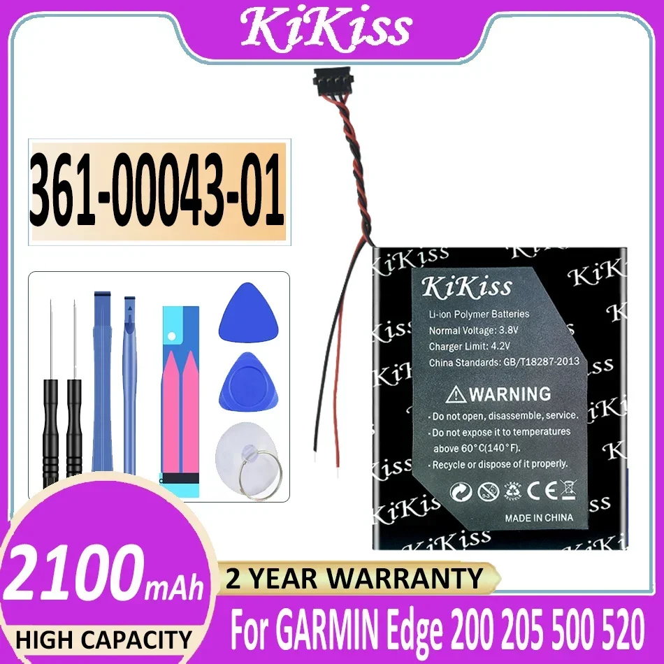 Batteria 2100Mah Per Garmin Edge 200 205 500 520 Edge 520 Edge Explore 820 361-0043-01 520 Plus 520 Plus Batteria + Strumenti Gratuiti
