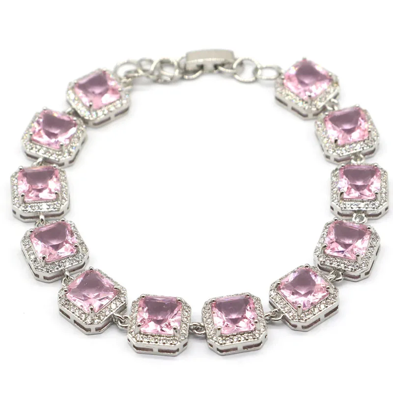 22G 925 Bracciale In Argento Sterling Massiccio Tormalina Tsavorite Spinel Kunzite Tanzanite Peridoto London Blue Cz Abbigliamento Quotidiano 7.5-8.5I