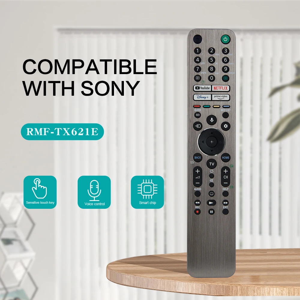 Rmf-Tx621E Remoto Vocale Retroilluminazione Di Ricambio Per Sony 4-Pollici 8K Hd Tv A80J A84J A90J W800 X75 X 75A X80J X81J X85J X86J X89J X