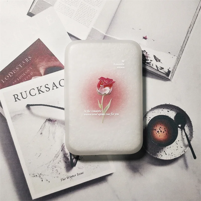 Cute Rose Flower Matte Per Apple Magsafe Custodia Per Batteria Esterna Custodia Per Batteria Wireless Copertura Protettiva Antiurto All-Inclusive