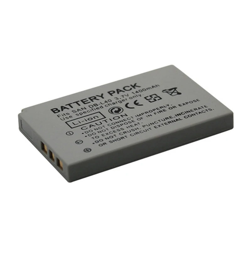 Batteria Per Fotocamera 4X Db-L40 Dbl40 Db-L40A Db-L40Au 1400Mah 3.7V Per Batterie Sanyo Xacti Dmx-Hd1 Hd2 Hd700 E760 Hd875 Hd1075 Hd800