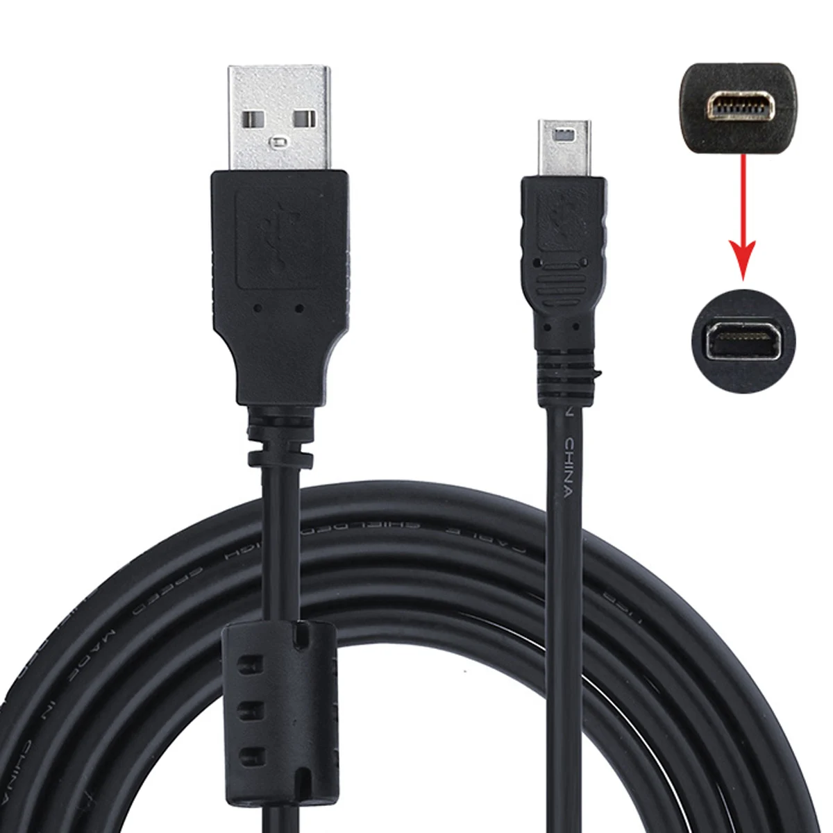 Cavo Dati Cysm Cy Usb 2.0 Pc Per Fotocamera Sanyo Xacti Vpc-E1600 E6 Ex/Gx/Ax/Px/Tp