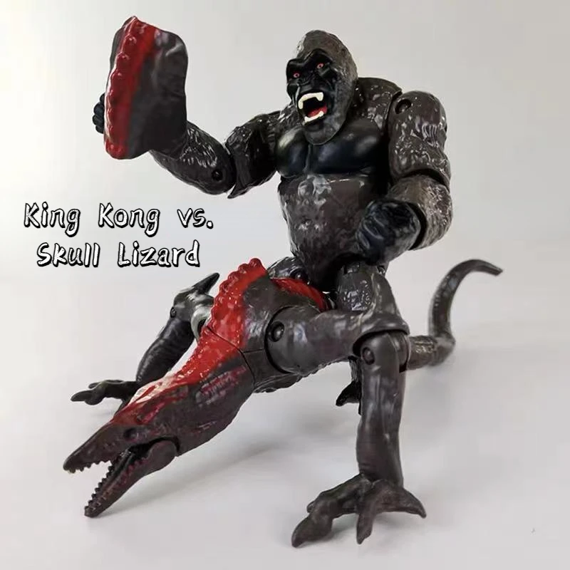 King Kong Vs Skull Lizard Movie Kong Skullcrawler Pvc Anime Action Figure Godzilla Mobile Model Doll Kid Toy Gift