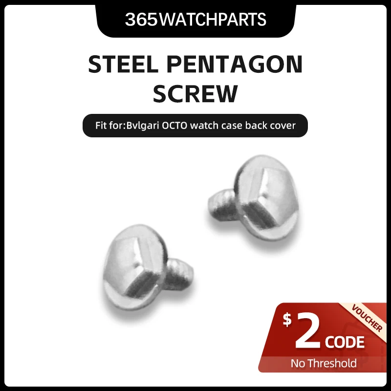 Viti Per Orologi Pentagonali In Acciaio Massiccio Per Cover Posteriore Per Orologio Meccanico Bvlgari Octo 102105