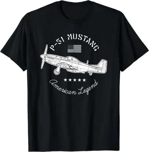 New Limited Ww2 P51 Mustang Aerei Warbirds T Shirt S 3Xl Maniche Lunghe O Corte