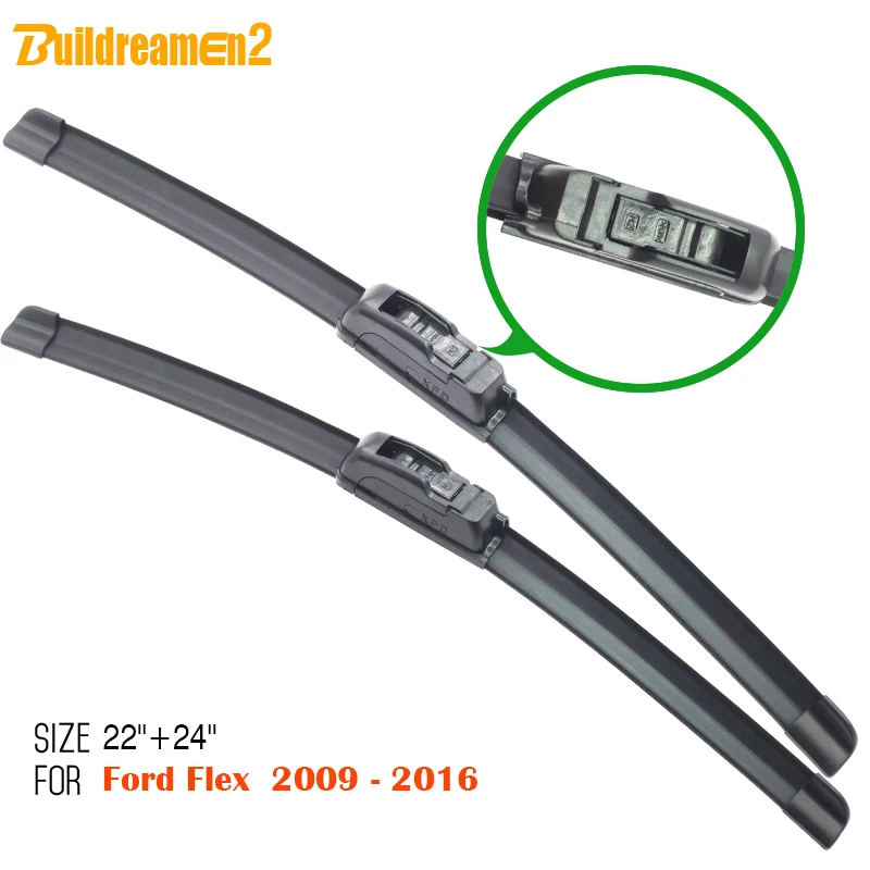 Buildreamen2 Auto In Gomma Morbida Del Parabrezza Parabrezza Wiper Blade Veicolo Bracketless Tergicristallo Per Ford Flex 4 Porte 2009-2016