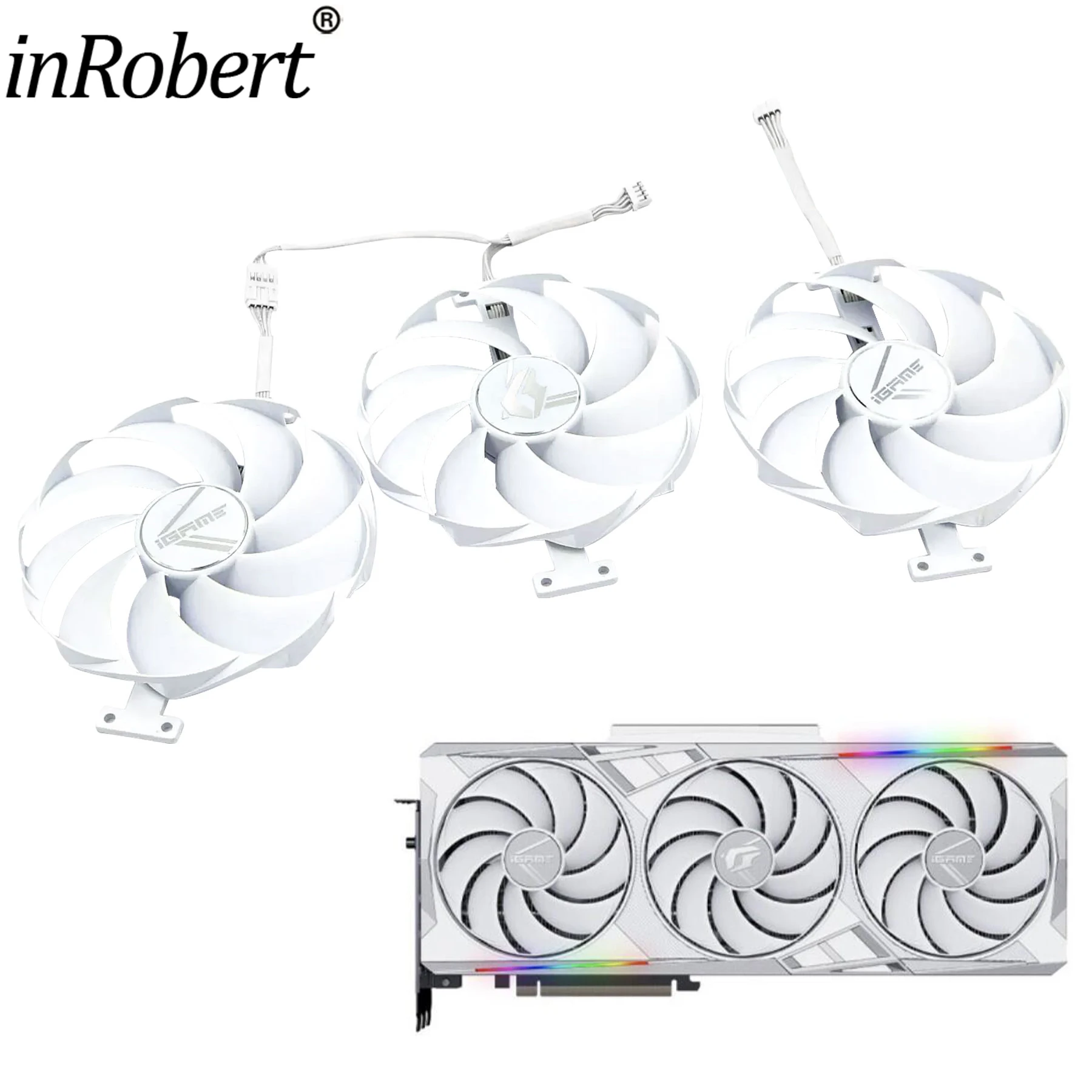 Per Colorato Igame Rtx 4070 Ti 4080 4090 Vulcan Bianco Rtx4070Ti Rtx4080 Rtx4090 Nuova Ventola Di Ricambio Per Scheda Grafica Originale Da 100Mm